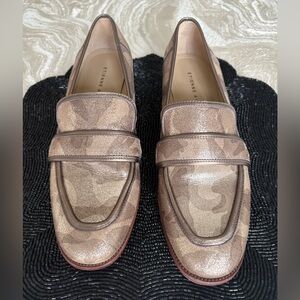 Etienne Aigner Women's Elle Metallic Camo Leather Loafers